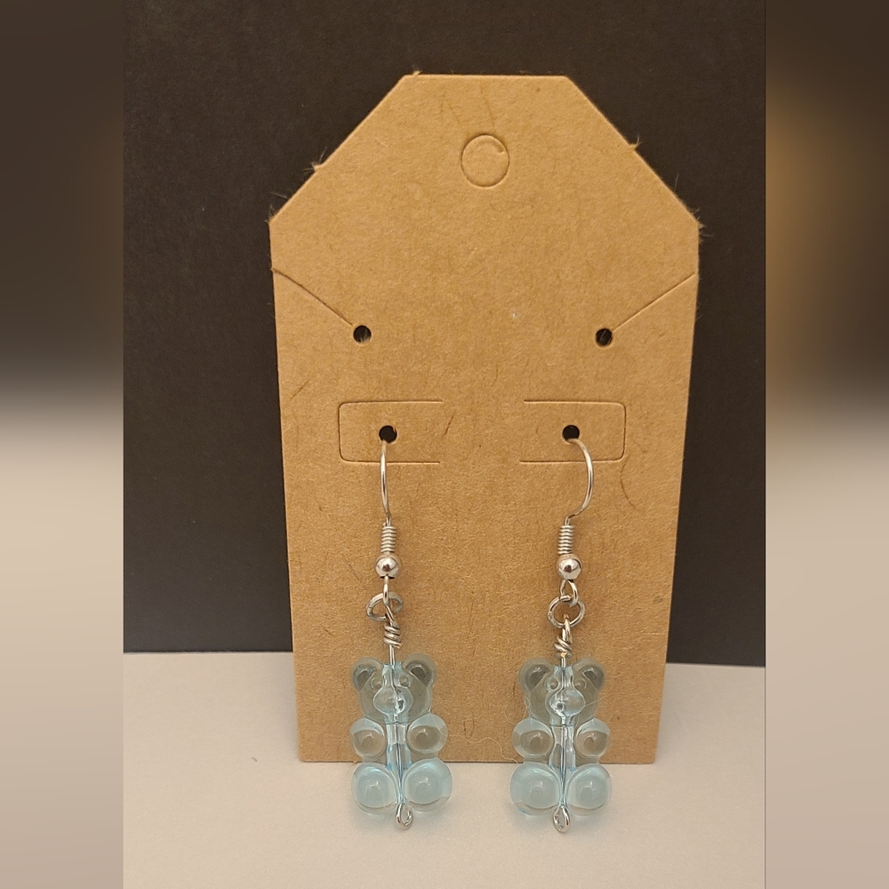 Light blue gummy bear earings